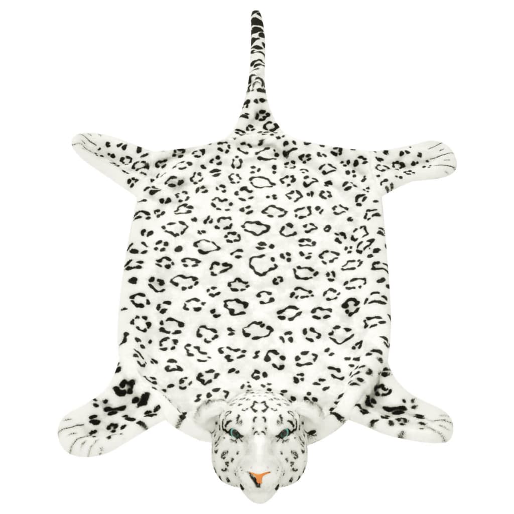 Vidaxl leopard flooring plush 139 cm white