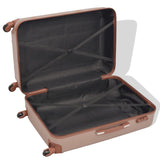 VidaXL hard rolling suitcase set champagne colored 4-dlg