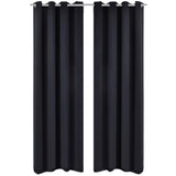 Vidaxl -Vorhang mit Metallringen Blackout 270x245 Schwarz