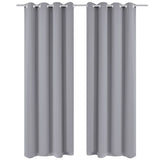 Vidaxl gardin med metalringe Blackout 270x245 Gray