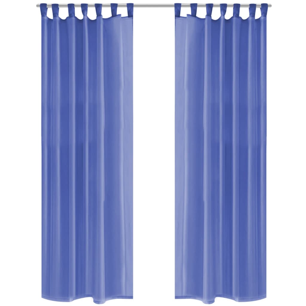 Vidaxl zavese Voile 140x175 cm kraljevsko modro