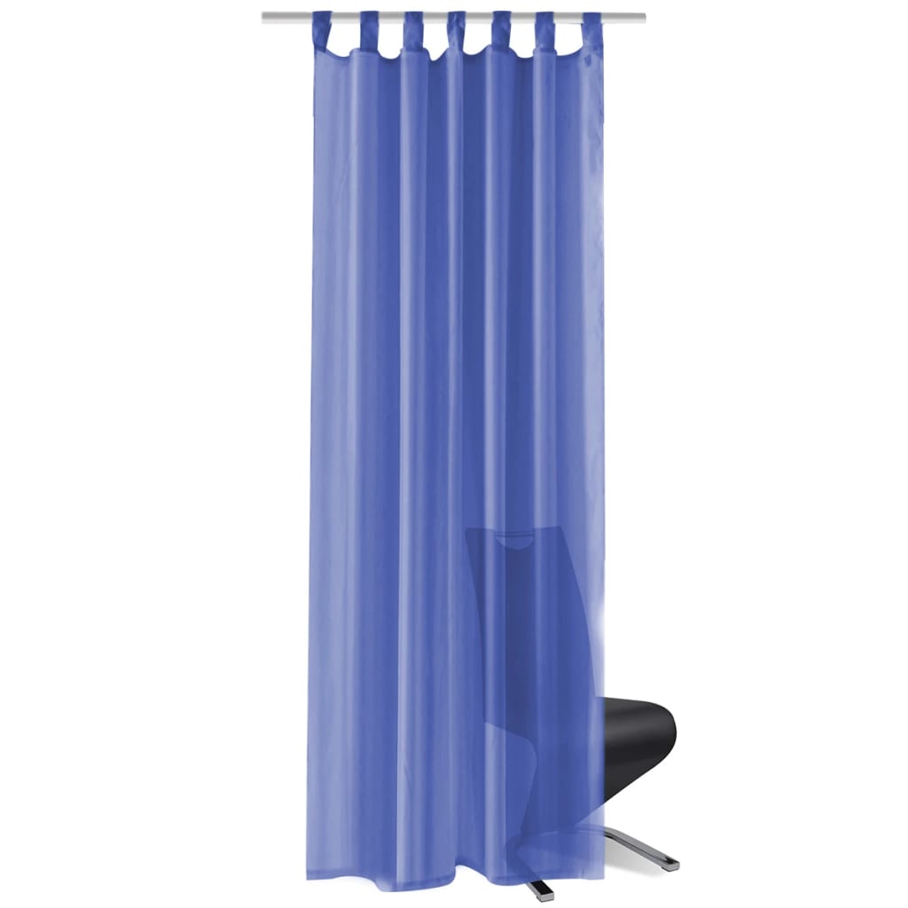 Vidaxl zavese Voile 140x175 cm kraljevsko modro