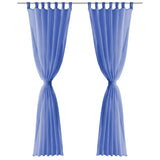 Vidaxl zavese Voile 140x175 cm kraljevsko modro
