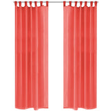 Vidaxl curtains Voile 140x225 cm red 2 pcs