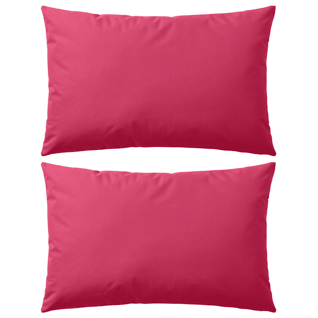 BIDAXL utomhuskuddar 60x40 cm rosa 2 st