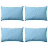 Vidaxl zunanje blazine 60x40 cm svetlo modra 4 sts