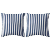 Vidaxl outdoor cushions 45x45 cm striped navy blue 2 pcs