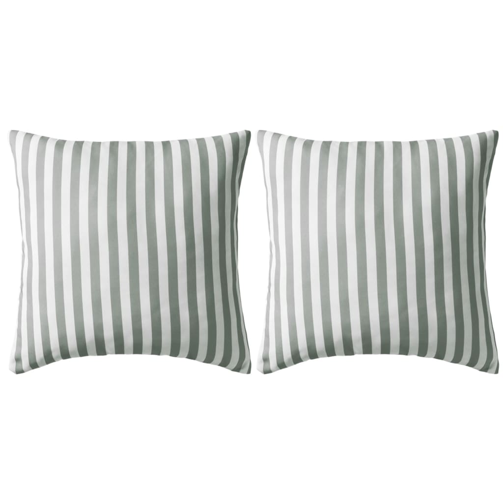 Vidaxl cuscini da esterno 45x45 cm a strisce 2 pezzi