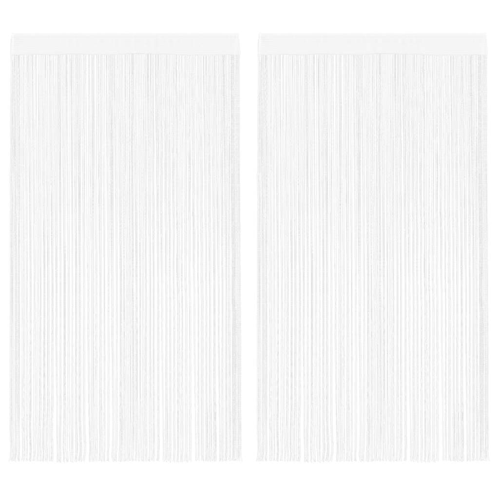 Rideaux de fil vidaxl 2 pcs 100x250 cm blancs