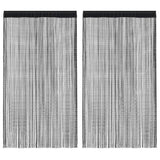 Vidaxl Wire curtains 2 pcs 100x250 cm Black