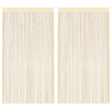 Vidaxl Wire curtains 100x250 cm Crème 2 pcs