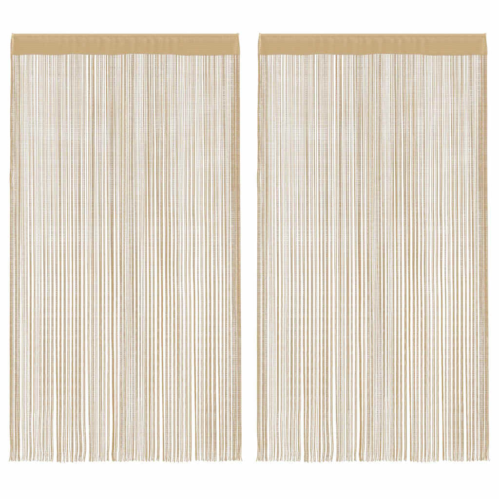 Vidaxl Wire curtains 100x250 cm Beige 2 sts