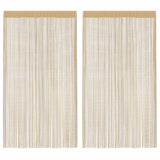 Vidaxl Wire curtains 100x250 cm Beige 2 sts