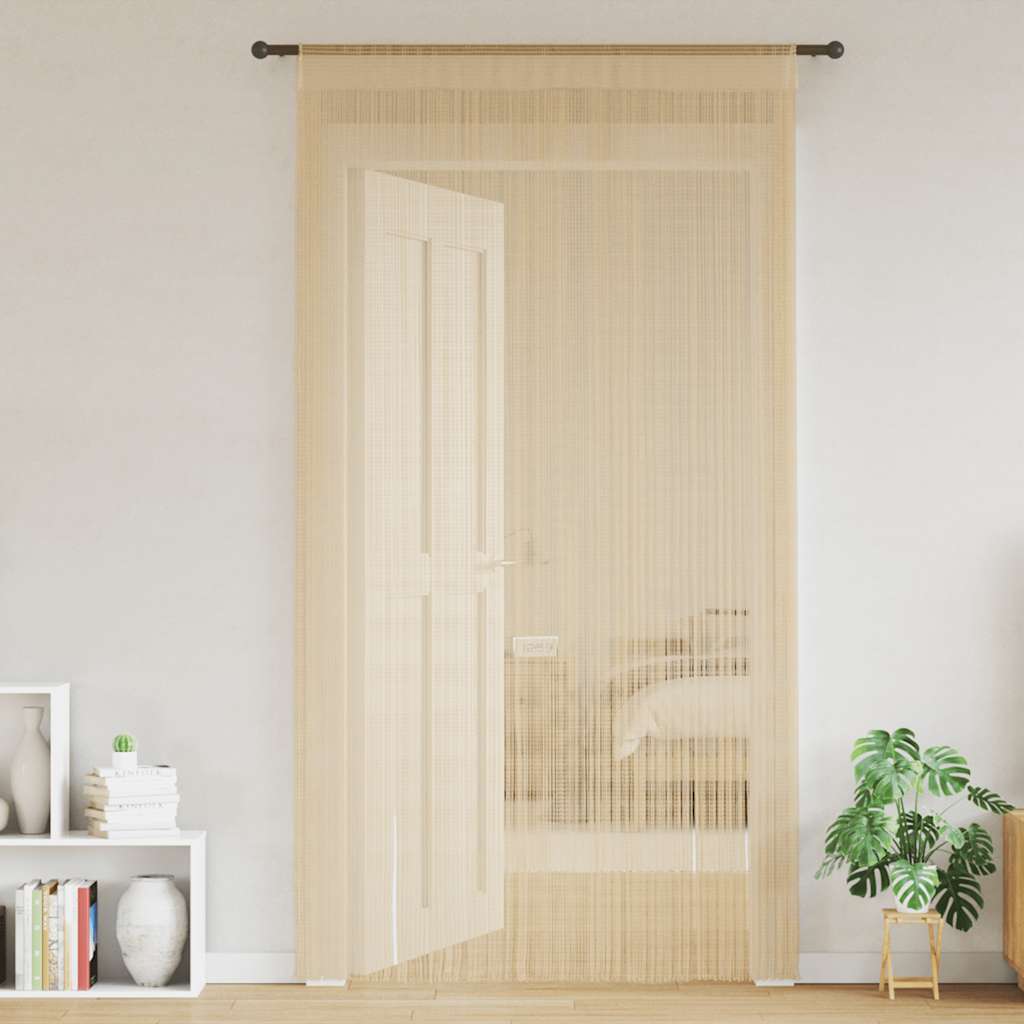 Vidaxl Wire curtains 100x250 cm Beige 2 sts