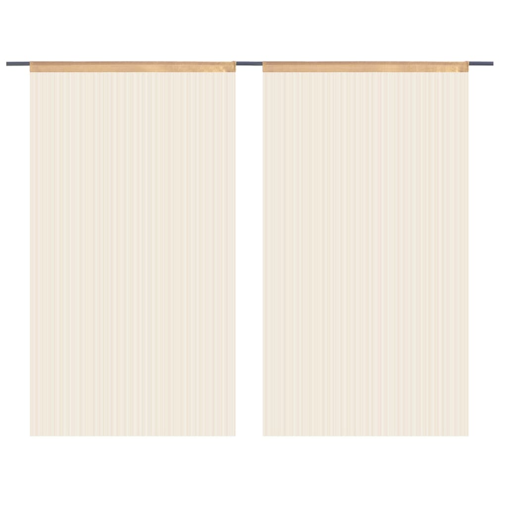 Vidaxl Wire curtains 100x250 cm Beige 2 sts