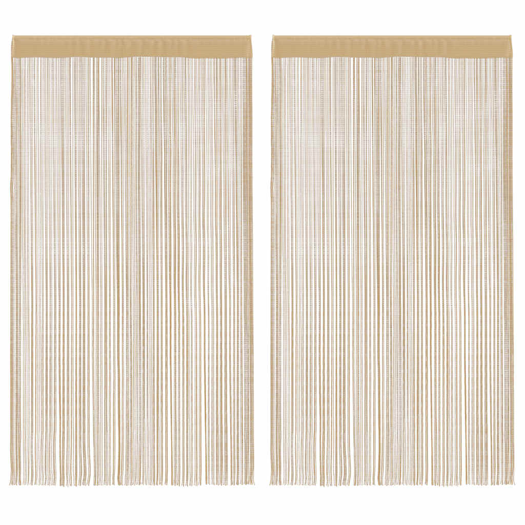 Vidaxl wire curtains 140x250 cm Beige 2 sts