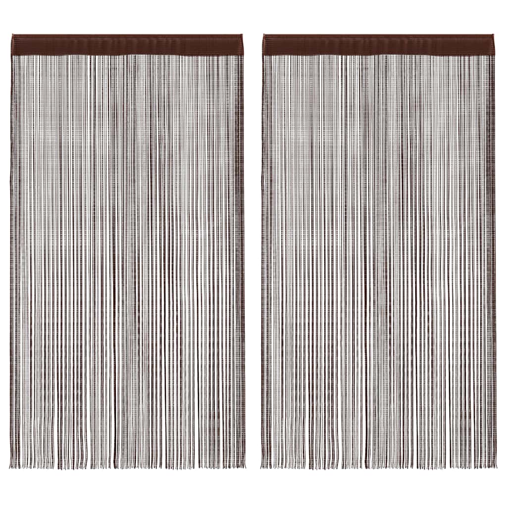 Vidaxl žične zavese 100x250 cm rjava 2 pcs