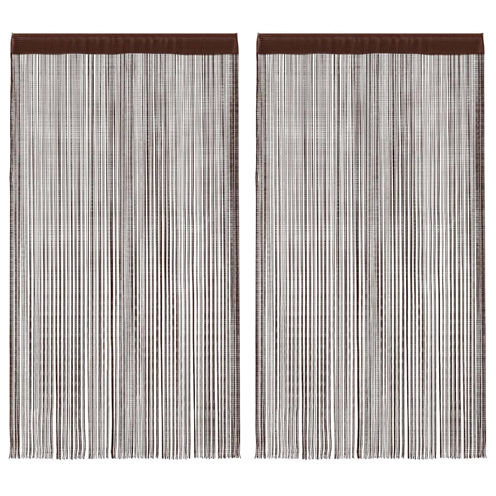 Žične zavese vidaxl 140x250 cm rjave 2 pcs