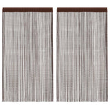 Žične zavese vidaxl 140x250 cm rjave 2 pcs