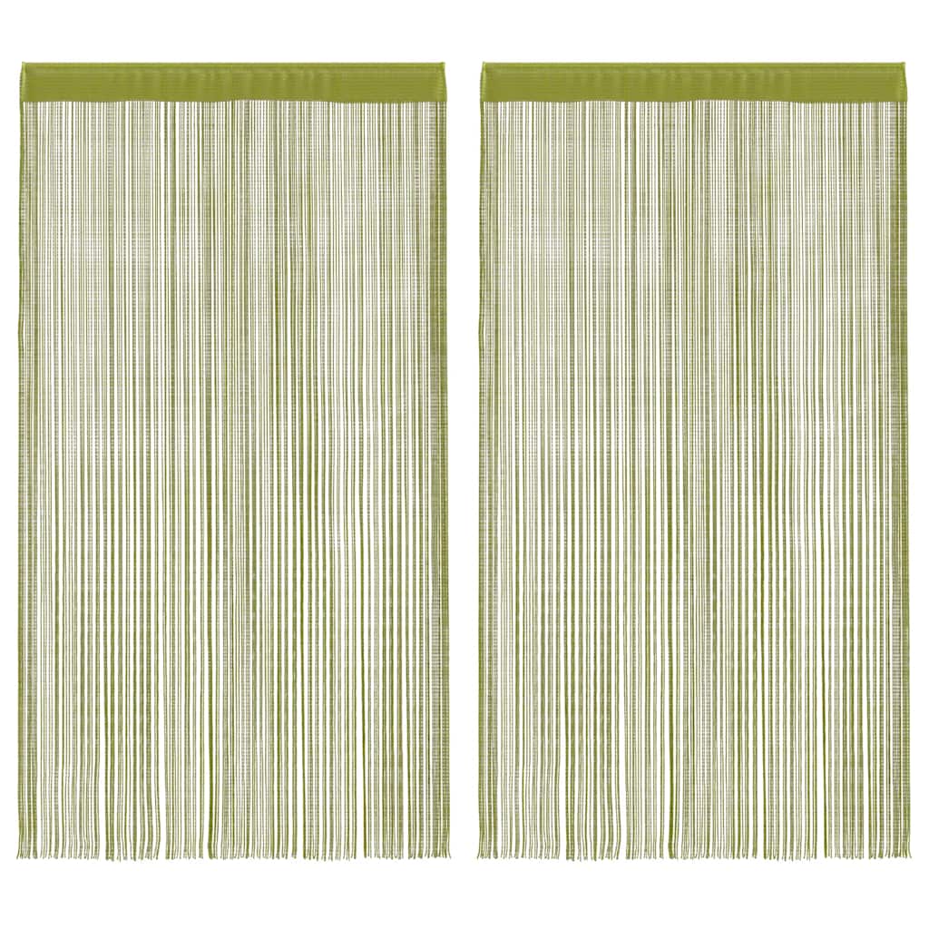 Vidaxl wire curtains 140x250 cm green 2 sts