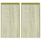 Vidaxl wire curtains 140x250 cm green 2 sts
