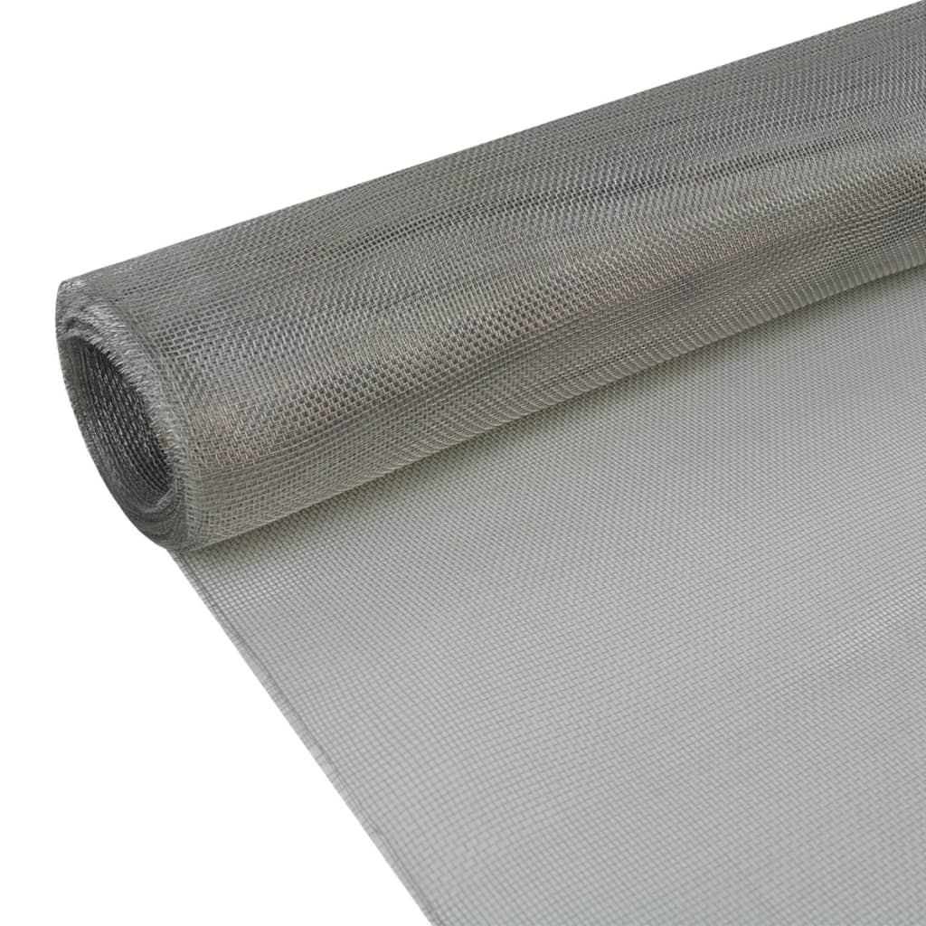 VidaXL Mesh 100x500 cm Stainless Steel Silver Colored