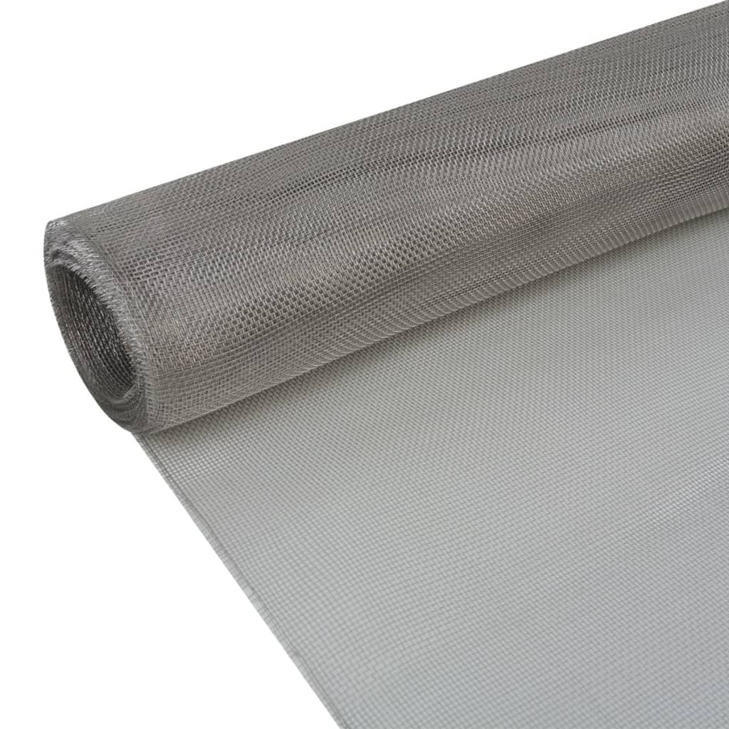 VidaXL Mesh 100x1000 cm Stainless Steel Silver Colored