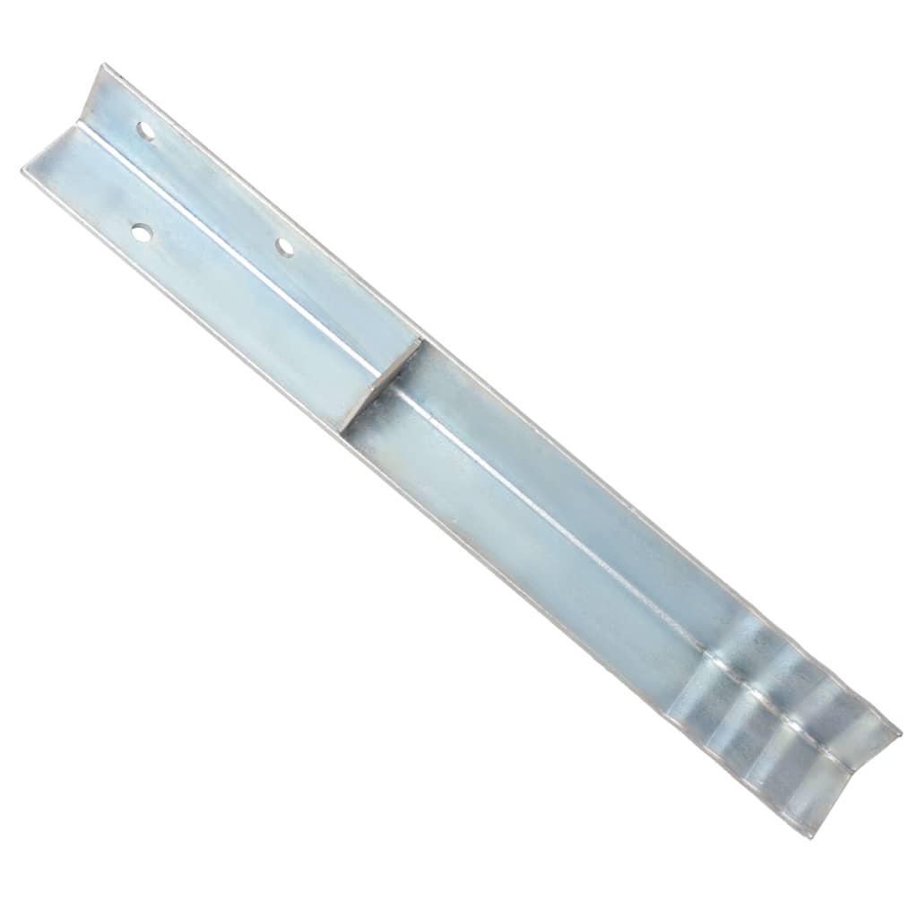 Vidaxl Buedem Anker l-geformt 5x5x50 cm galvaniséiert Stol 2 PCs