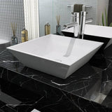 BIDAXL WASHBASIN SQUARE VIT 41.5X41.5X12 CM CERAMICS