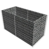 Vidaxl raised gabion planter 180x90x100 cm steel silver-colored
