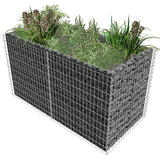 Vidaxl raised gabion planter 180x90x100 cm steel silver-colored