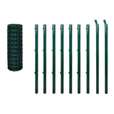 Vidaxl euro fence 10x1.5 m steel green