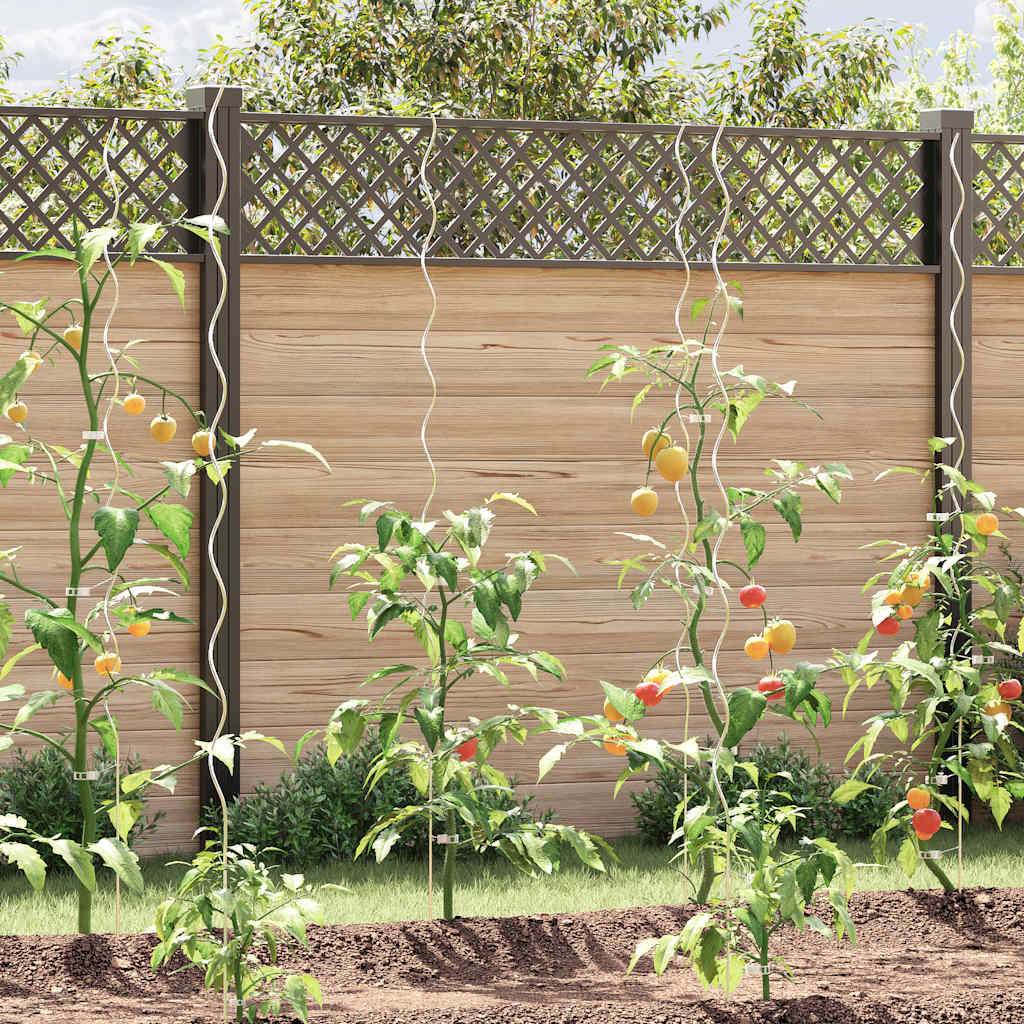VidaXL Plain Stick Spiral 170 cm Galvanized Steel 5 sts