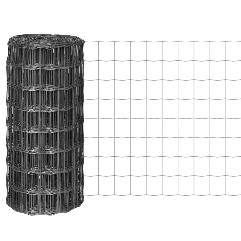 Vidaxl Euro fence 10x0.8 m steel gray