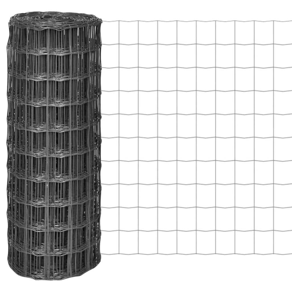 Vidaxl Euro cerca 10x1 m de acero gris
