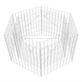 Vidaxl gabion plantenbak verhoogd zeshoekig 100x90x50 cm