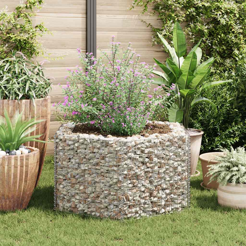 Vidaxl gabion plantenbak verhoogd zeshoekig 100x90x50 cm
