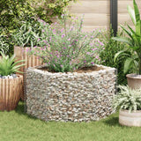 Vidaxl gabion plantenbak verhoogd zeshoekig 100x90x50 cm