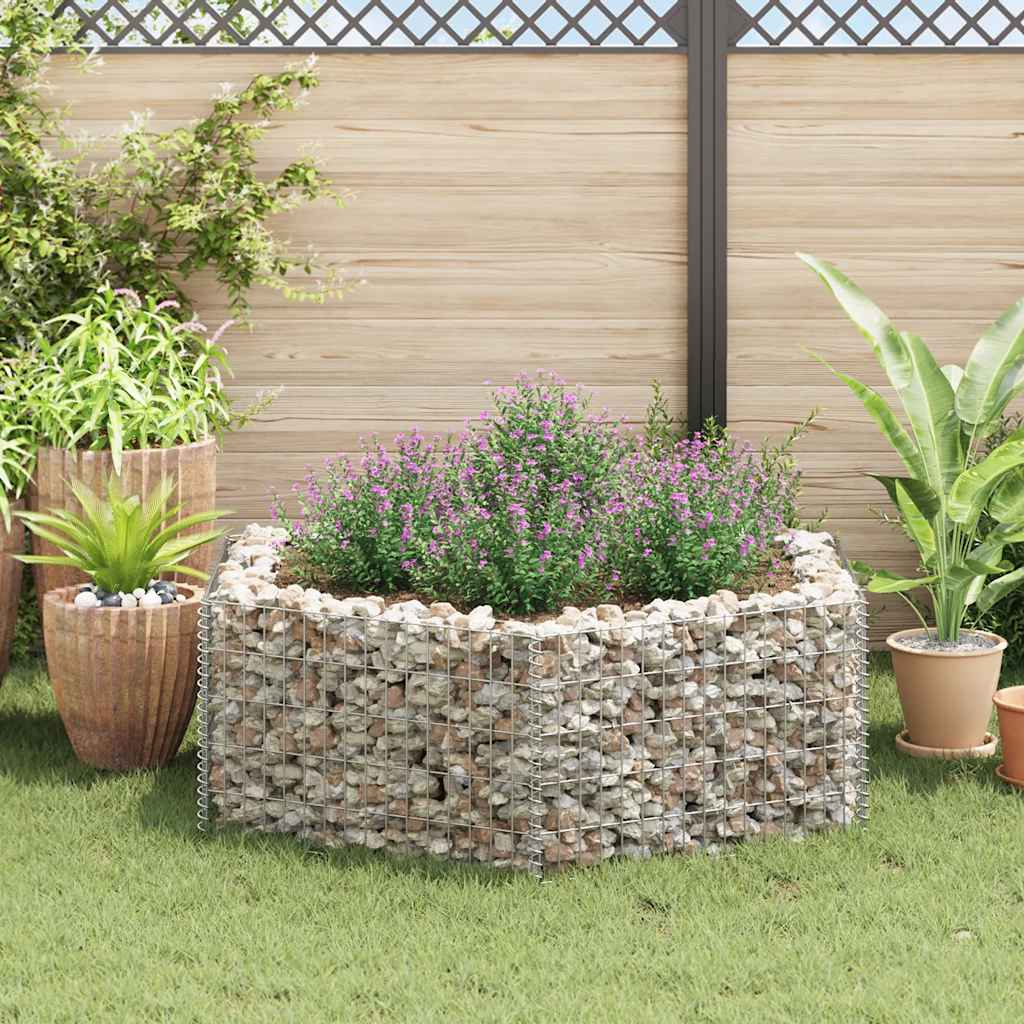 Vidaxl Gabion Planter Raised Hexagonal 160x140x50 cm