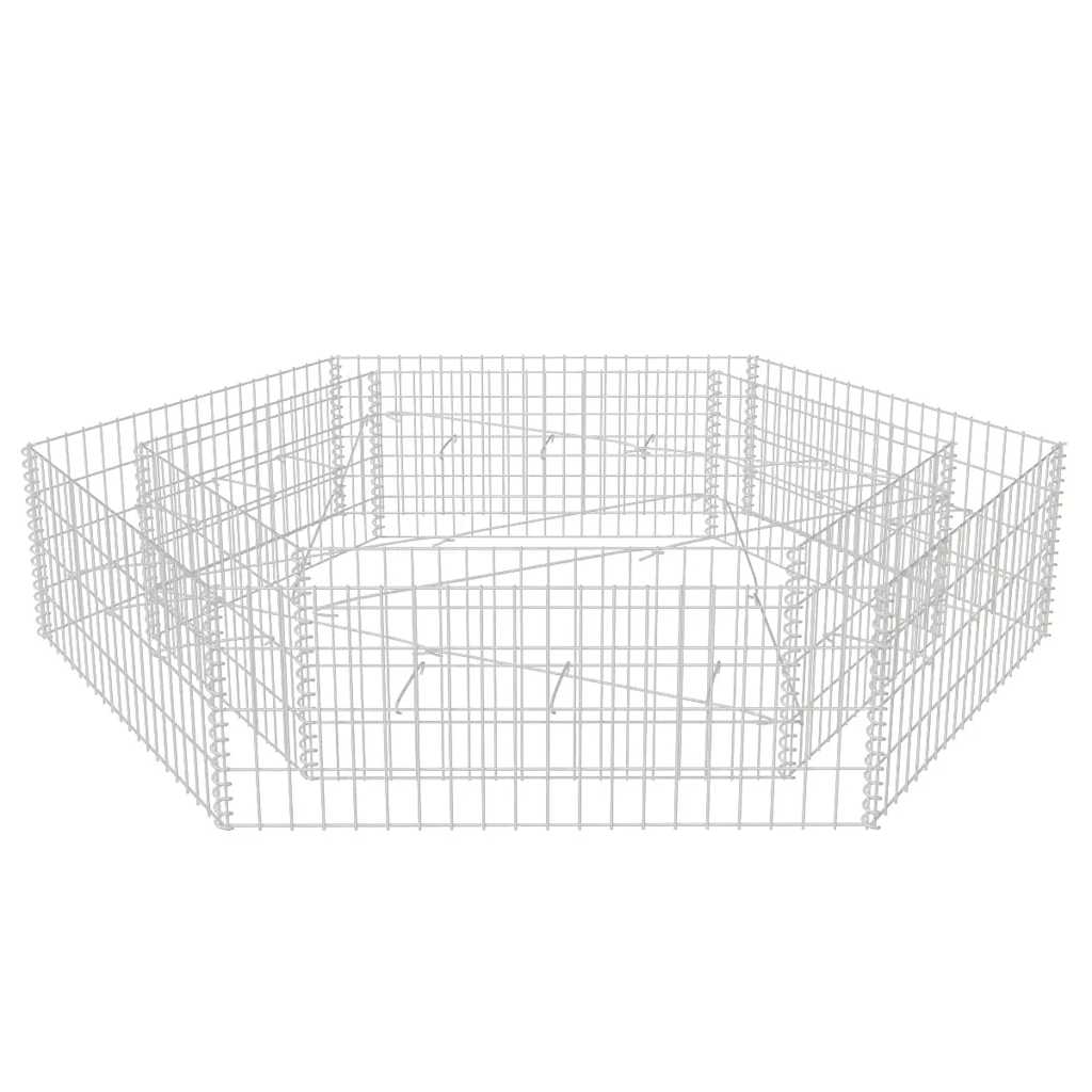 Vidaxl Gabion Planter Raised Hexagonal 200x173x40 cm