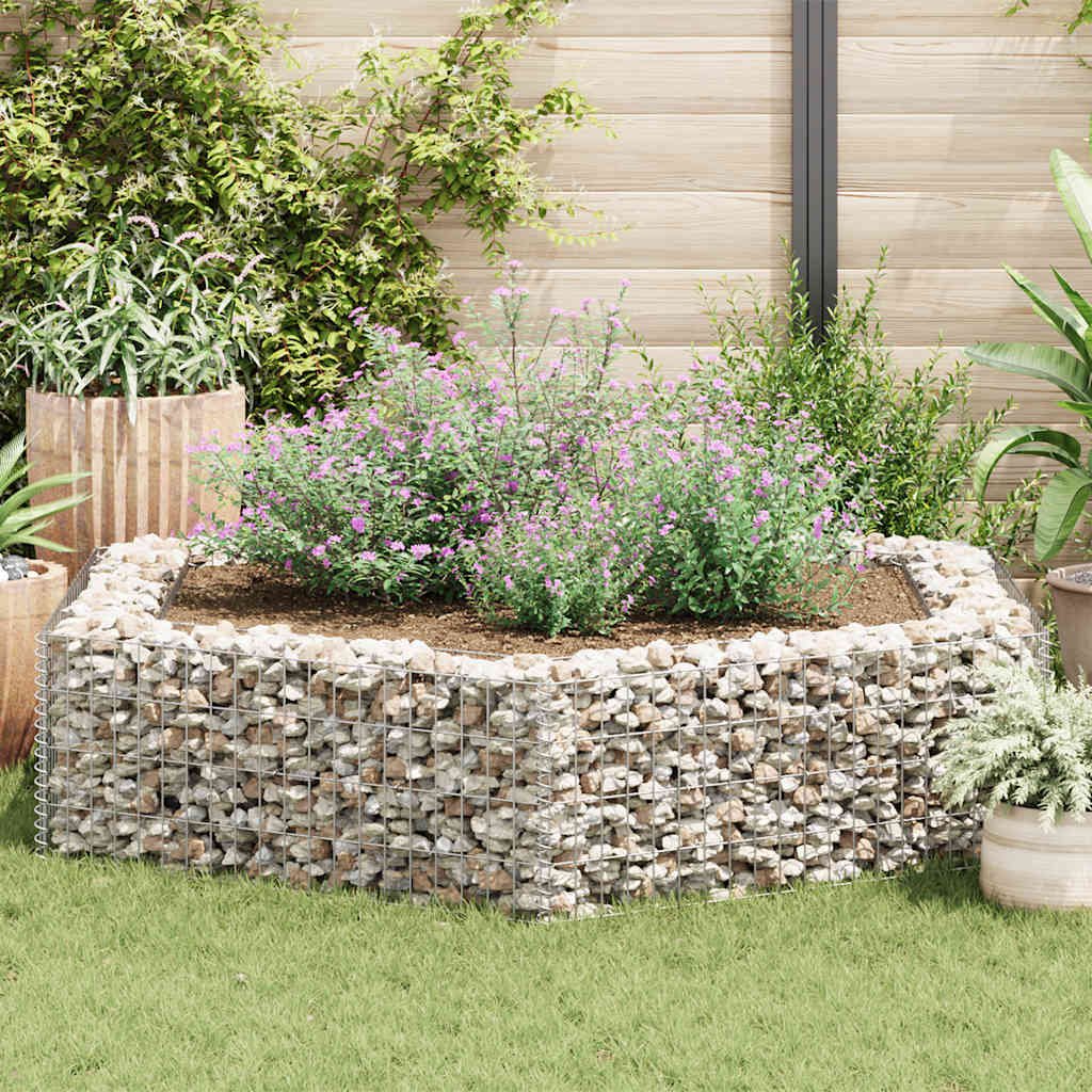 Vidaxl Gabion Planter Raised Hexagonal 200x173x40 cm