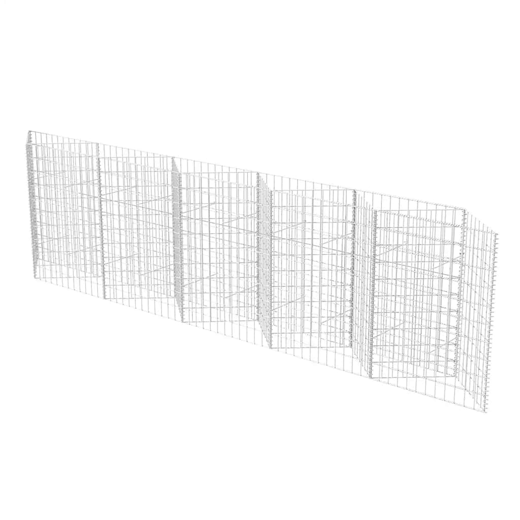 Vidaxl gabion basket 300x30x100 cm galvanized steel