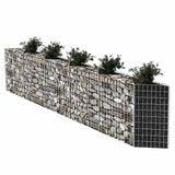 Vidaxl gabion basket 300x30x100 cm galvanized steel