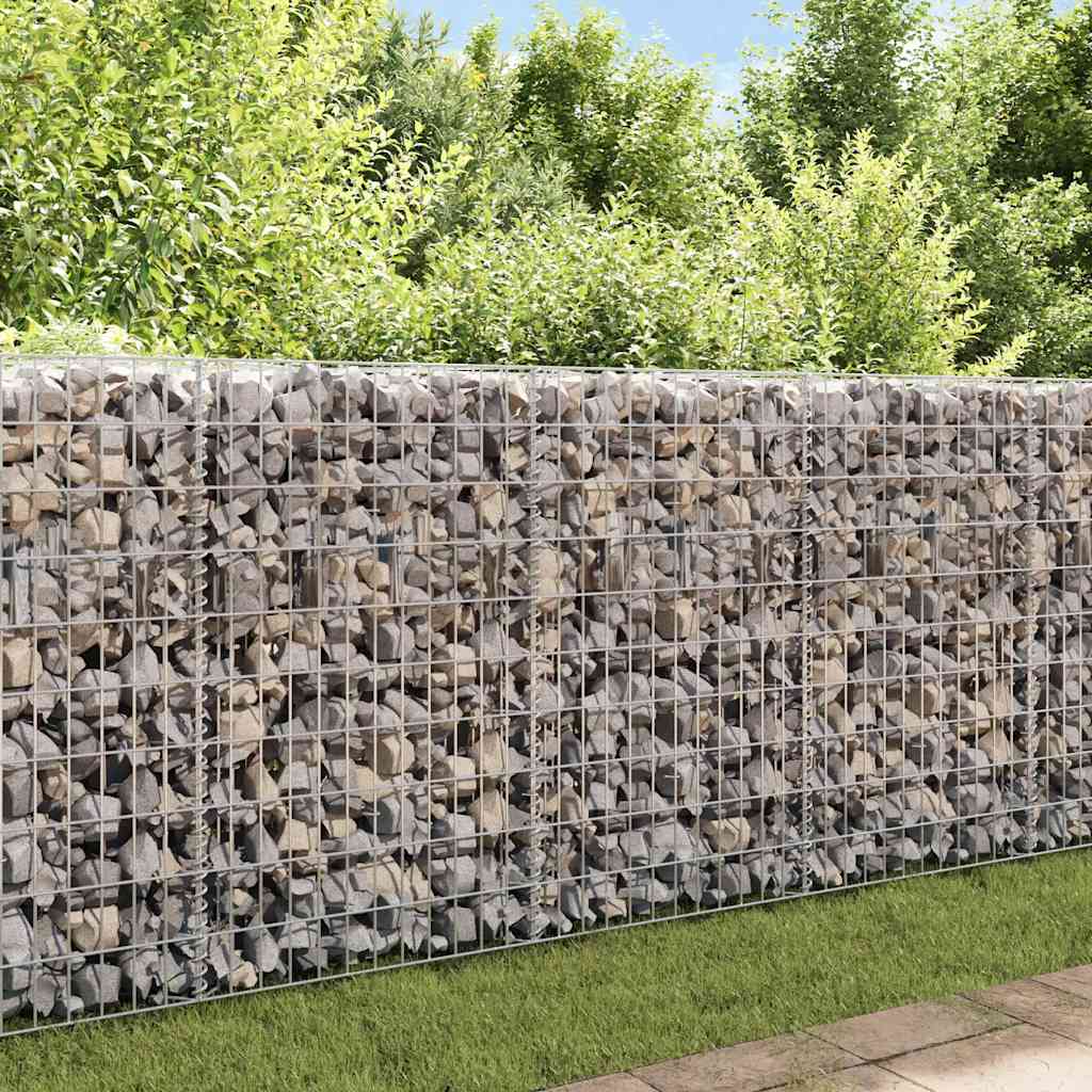 Vidaxl gabion basket 120x30x50 cm galvanized steel