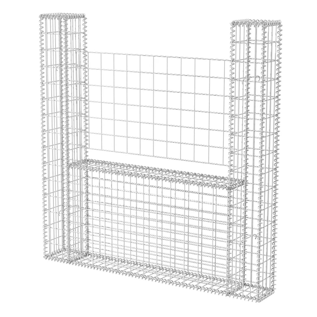Vidaxl gabion basket U-shaped 160x20x150 cm steel