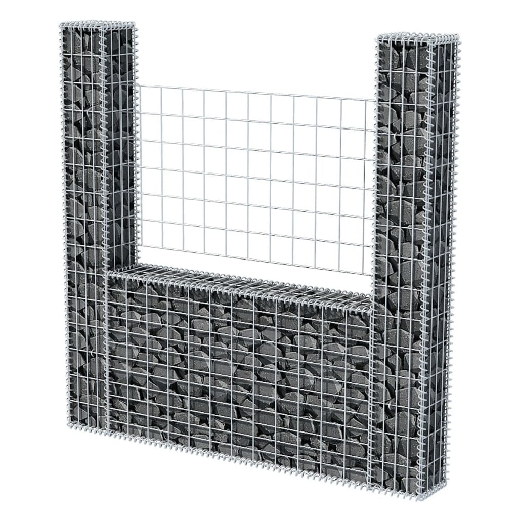 Vidaxl gabion basket U-shaped 160x20x150 cm steel