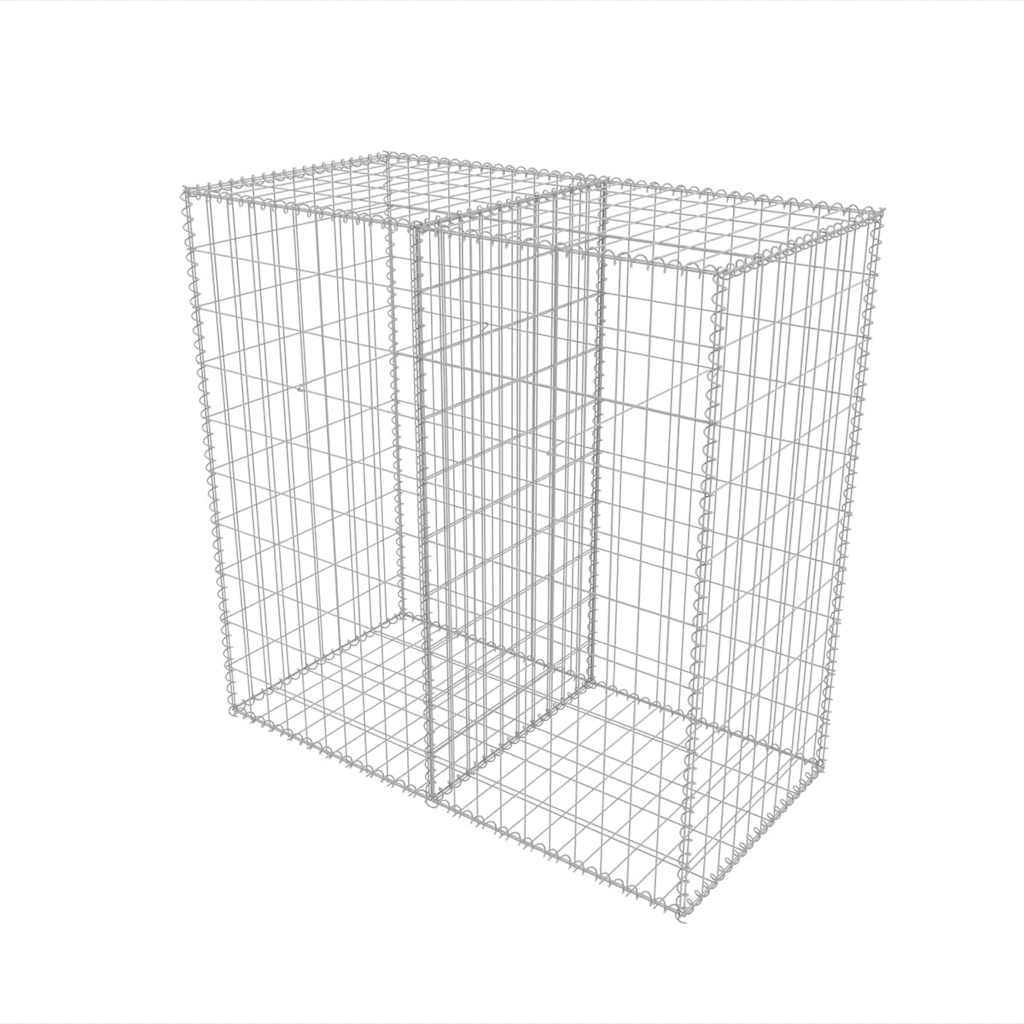 Vidaxl gabion basket 100x50x100 cm galvanized steel