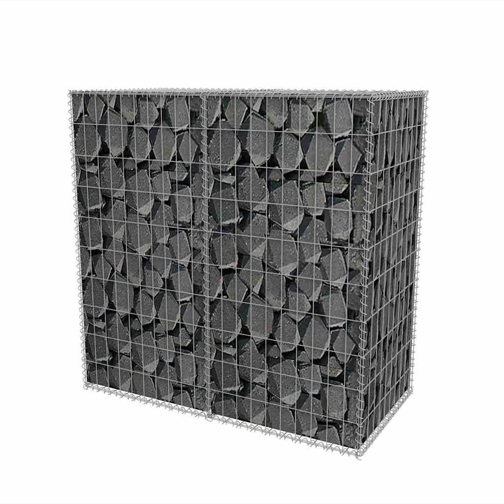 Vidaxl gabion basket 100x50x100 cm galvanized steel