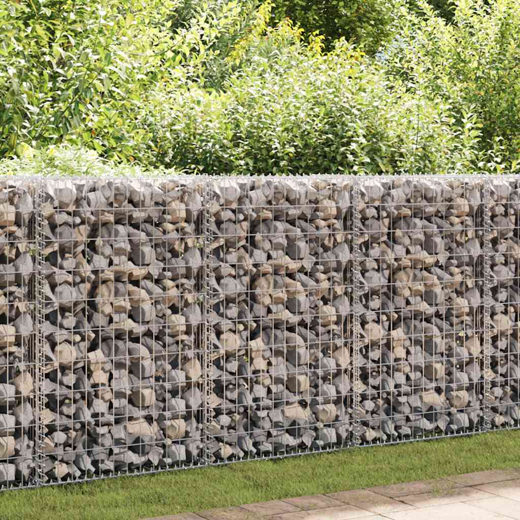Vidaxl gabion basket 150x50x100 cm galvanized steel
