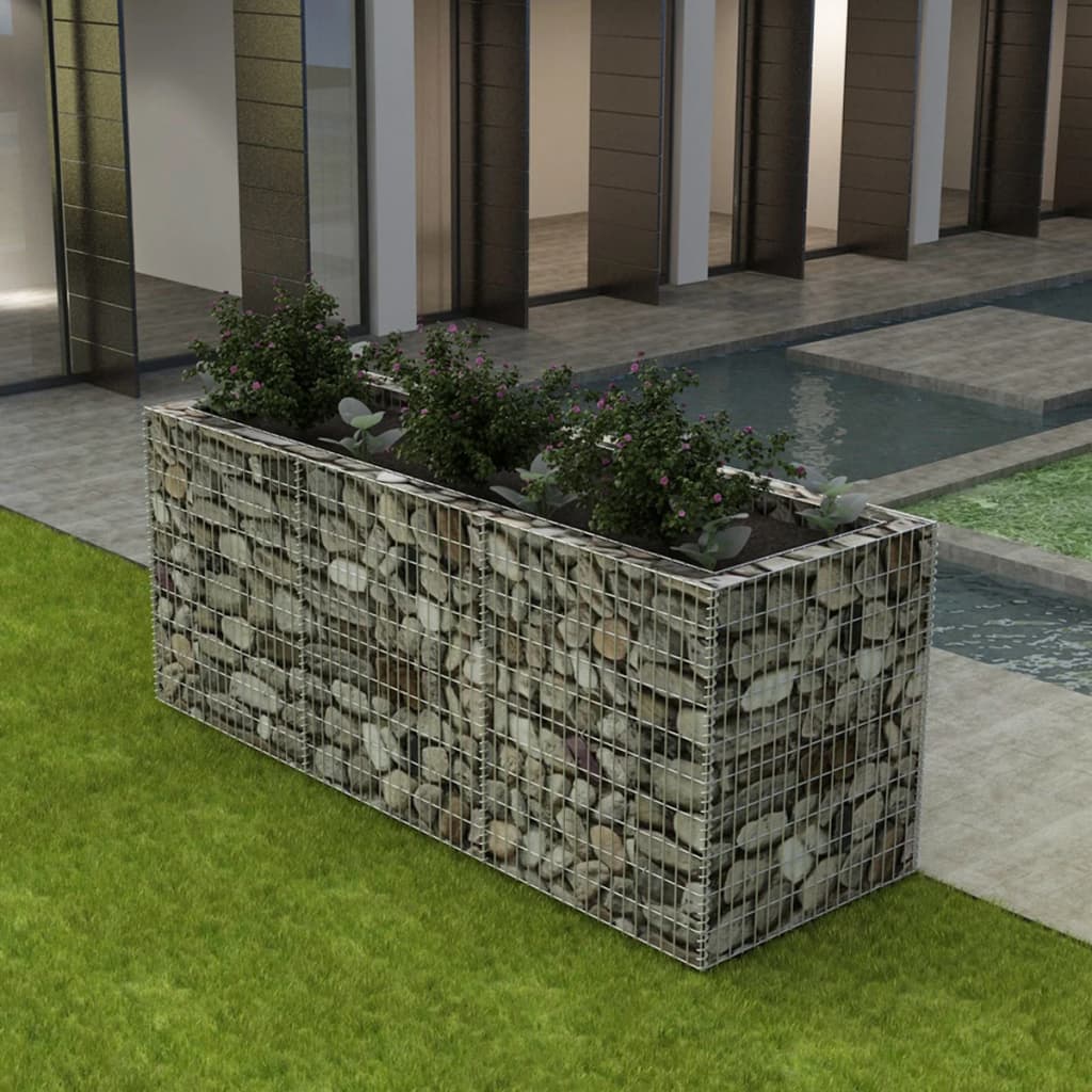 Plánovací krabice Vidaxl Gabion zvedla 270x90x100 cm ocel